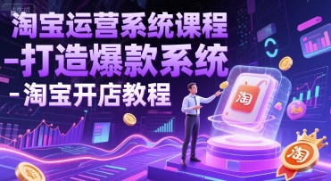 淘宝运营系统课程-打造爆款系统-淘宝开店教程-天行资源库