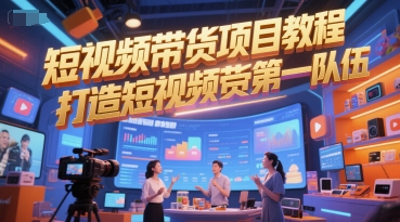 短视频带货项目教程，打造短视频带货第一队伍-天行资源库