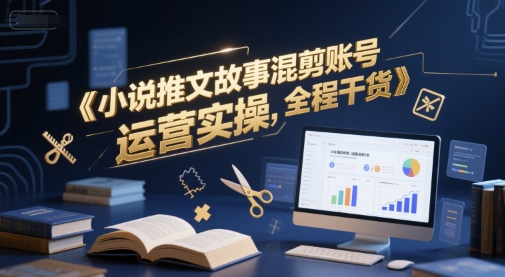 小说推文故事混剪账号运营实操，全程干货-天行资源库