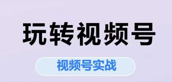 玩转视频号，视频号实战系列课-天行资源库