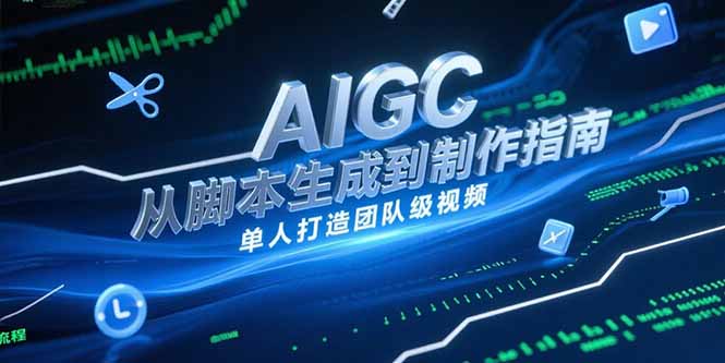AIGC视频制作指南，从脚本生成到剪辑全流程，单人打造团队级视频-天行资源库