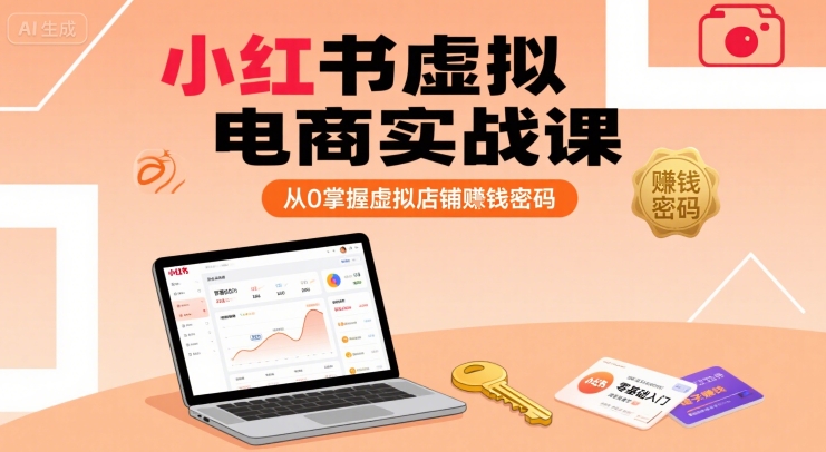 小红书虚拟电商实战课，从0掌握虚拟店铺賺钱密码-天行资源库