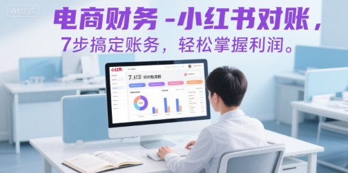 电商财务-小红书对账，7步搞定账务，轻松掌握利润-天行资源库