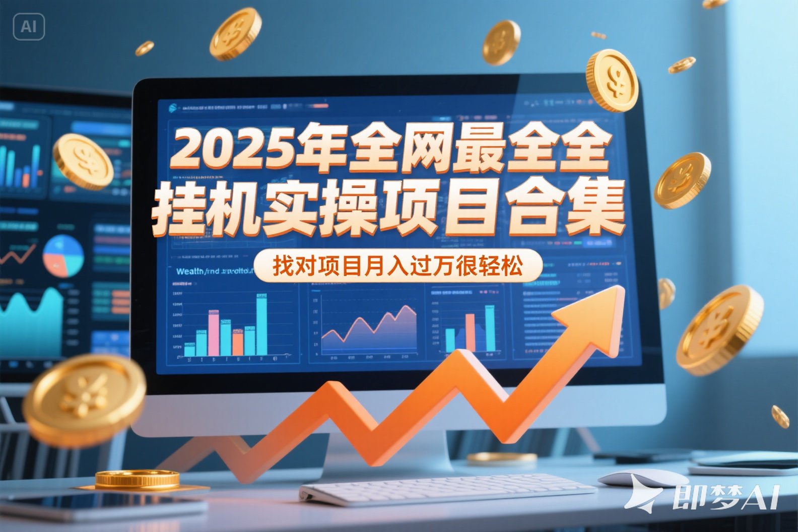 2025年挂机实操项目实操演练，挂机类型，AI直播类型，轻资产创业类型…-天行资源库