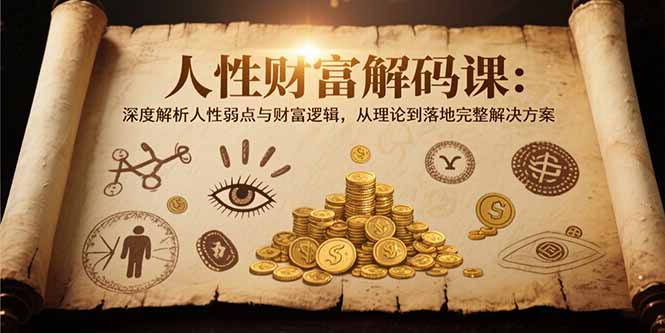 人性财富解码课6.0：深度解析人性弱点与财富逻辑，理论到落地完整解决方案-天行资源库