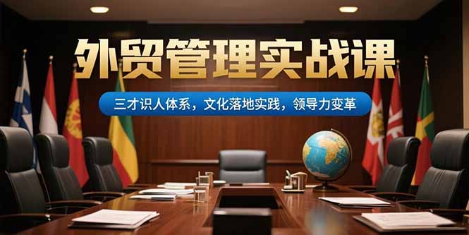 外贸管理实战课，三才识人体系，文化落地实践，领导力变革-天行资源库