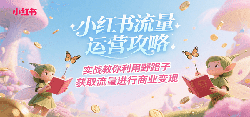 小红书流量运营攻略，实战教你利用野路子获取流量进行商业变现-天行资源库