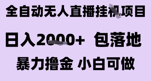 最新全自动抖音无人直播挂G项目，日入2k+ 包落地暴力撸金，小白可做【揭秘】-天行资源库