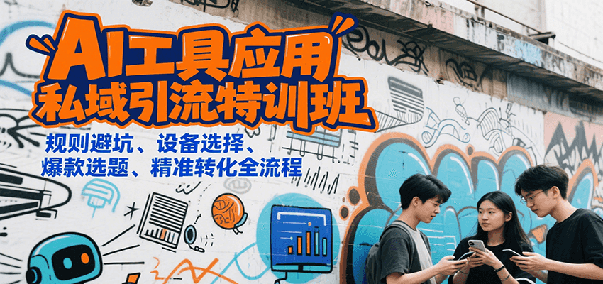 AI工具应用私域引流特训班，规则避坑、设备选择、爆款选题、精准转化全流程-天行资源库