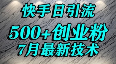 创业粉怎么打？快手精准引流创业粉，宝妈群体日进500+精准流量-天行资源库