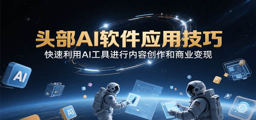 头部AI软件应用技巧，快速利用AI工具进行内容创作和商业变现-天行资源库