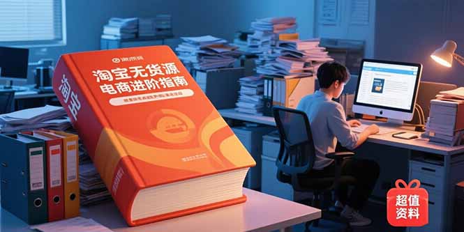 淘宝无货源电商进阶指南，包含新人课、进阶课，配套资料，蓝海选品等-天行资源库