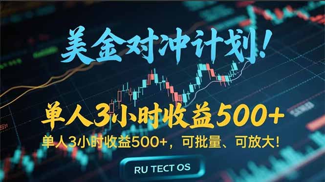 长久稳定的撸美金项目，平均3小时收入 500+，可公司实地考察实地操作！-天行资源库
