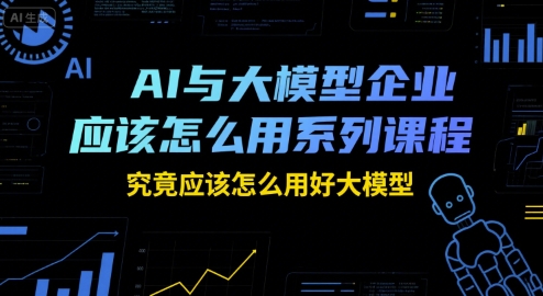AI与大模型企业应该怎么用系列课程，究竟应该怎么用好大模型-天行资源库