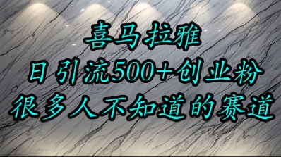 喜马拉雅，小而精的流量赛道，日进500+精准创业粉-天行资源库