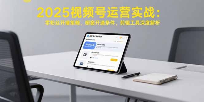 2025视频号运营实战：零粉丝开播策略，橱窗开通条件，剪辑工具深度解析-天行资源库