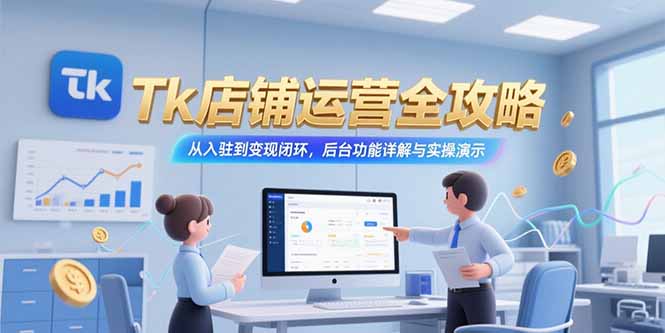 Tk店铺运营全攻略，从入驻到变现闭环，后台功能详解与实操演示-天行资源库