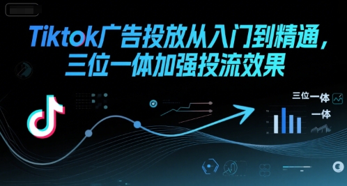 Tiktok广告投放从入门到精通，三位一体加强投流效果-天行资源库