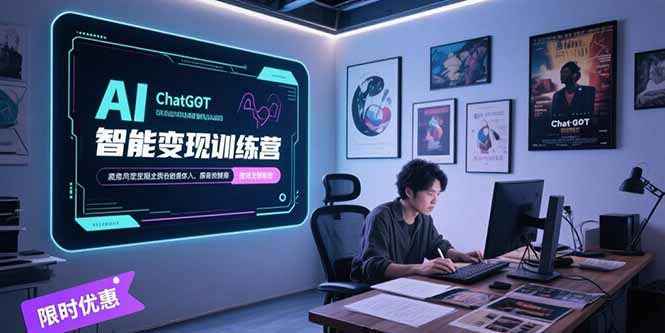 AI智能变现训练营，ChatGPT写作变现，电影解说制作，图文带货方法论-天行资源库