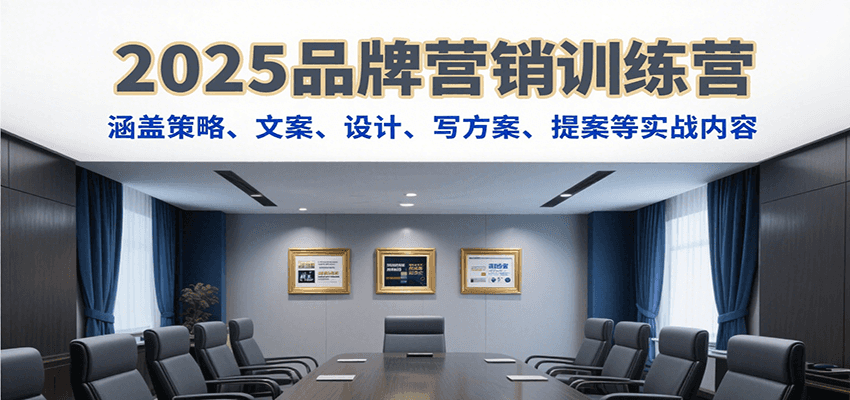 2025品牌营销训练营，涵盖策略、文案、设计、写方案、提案等实战内容-天行资源库