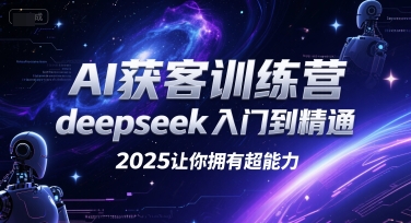 AI获客训练营，deepseek入门到精通，2025让你拥有超能力-天行资源库