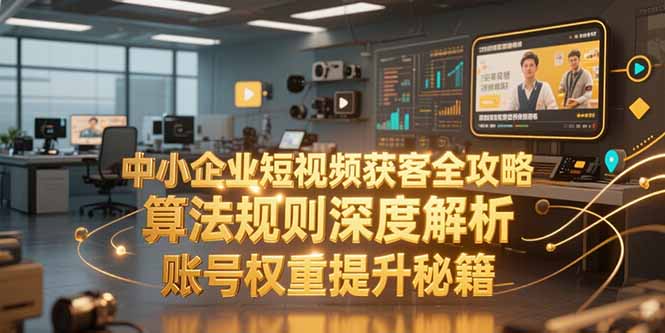 中小企业短视频获客全攻略，算法规则深度解析，账号权重提升秘籍-天行资源库