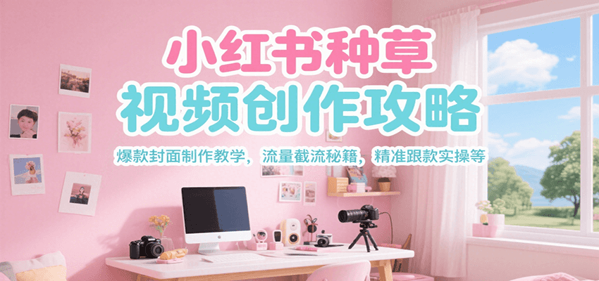 小红书种草视频创作攻略，爆款封面制作教学 ，流量截流秘籍 ，精准跟款实操等-天行资源库