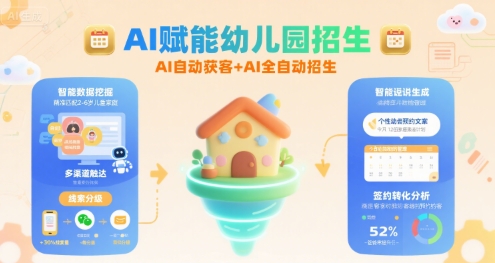 AI赋能幼儿园招生，AI自动获客+AI全自动招生-天行资源库